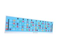 Yardwe Bass Guitar Chord Chart Poster as Bass Guitar Learning Supply and Practice Aid on Blue Coated Paper Wear-resistant and Helpful for Music Theory for Students and Teachers