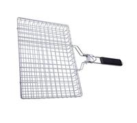 Yardwe BBQ net folding tool bbq basket folding fish grill rack barbecue grill rack bbq grill basket foldable grill basket barbecue wire mesh grill cage heavy Stainless steel fish stand