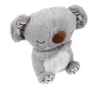 Yardwe Bear Sleep Soother Plush Toy with Breathing Effect and Gentle Music for Newborns and Young Boy Girl Grey Sensory Stimulation Sleep Aid Easy Maintenance Stuffed Animal