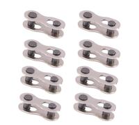 Yardwe Bike Chain Connector 8 Pairs Steel Link Quick Release for Cycling | Silver Finish, Mountain Bike Use, Smooth Rotation, Practical Replacement for Old Links, Compact Accessory