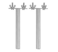Yardwe Bird Perch Stand Bird Cage Accessory Stainless Steel 2pcs with Rough and Easy Installation, Silver for Grinding Claws and Beak Exercise Platform for Parrot and Conure