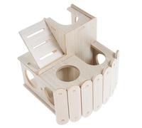 Yardwe Bite-resistant Hamster House Wooden Hideout for Pets for Hamsters and Other Animals to Comfort