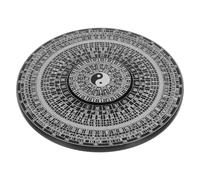 Yardwe Black Alloy Feng Shui Luo Pan Bagua Compass 80mm Small Decorative Metal Compass for Home Decor and Travel Present Box, Elegant Chinese Feng Shui Symbol Ornament