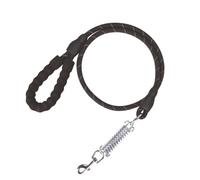 Yardwe Black Nylon No Pull Dog Training Leash with Explosion-proof Spring Cushioning and Reflective Stitching for Walking and Running Medium Dogs Puppy Leads