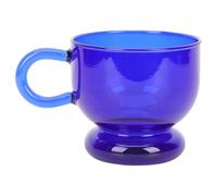 Yardwe Blue Glass Coffee Cup Colored Milk Cup Heat-Resistant Multi-Function Safe Glassware Modern Style Housewarming