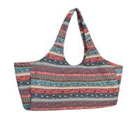 Yardwe Boho Festival Bag Canvas Crossbody Bag Foldable Printed Canvas Drawstring for Gym Hiking