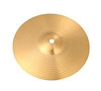 Yardwe Brass Percussion Instruments Splash Crash Hi-hat Cymbal for Drum Set, Golden Finish with Strong Resistance to Hit, Versatile Design Suitable for Beginners and Students