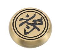 Yardwe Brass round Paperweight 3.9cm Small Heavy Duty Office Paper Holder for Chinese Calligraphy and Painting, Creative Desk Accessory for Writing and Art Use