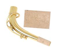 Yardwe Brass Saxophone Neck Alto Saxophone Neck Replacement Sax Bend Cork Sheet Sax Accessories