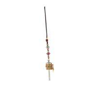 Yardwe Buddhist Prayer Wheel Car Hanging Ornament Retro Chinese Style Rearview Mirror Pendant Feng Shui Amulet for Protection Positive Energy Interior Decoration