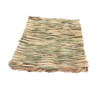Yardwe Bunny Grass Mat Natural Woven Cooling Bed for Small Animals Breathable Sleep Pad for Guinea Pigs Chinchillas Hamsters Odor