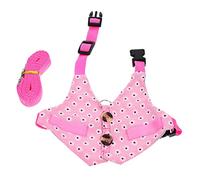 Yardwe Bunny Vest Harness with Leash Comfortable Sleeveless Rabbit Costume for Small Pets for Indoor Outdoor Activities Floral Print Design Easy to Put
