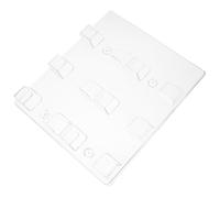 Yardwe Business Card Holder Stand with Multi-layered Compartments and Organic Glass Material, Large Capacity Card Organizer for Workspace and Office Desk Placement, Sleek Rectangular
