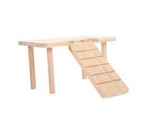 Yardwe Cage Hamster Toy Wear-resistant Guinea Pig Ramp and Multi-functional Wooden Platform for to Exercise and Coordination Their Habitat