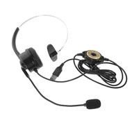 Yardwe Call Center Headphone Live Headset Business Headset Single-ear Black with Microphone, Noise Reduction, Pvc Memory Foam Pu Leather, 32ω 108db, for Gaming