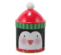 Yardwe Candy for Christmas Container Lid and Storage Jar Metal with Decorative Hat-shaped Design Sharing Joy Holiday with Friends and Family