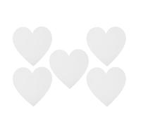 Yardwe Canvas Boards with Versatile Use in Art Sketching and Drawing Heart Shaped for Painting and Sketching 5pcs White Mini Canvas Panels Suitable for Artists Beginners and Students