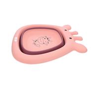 Yardwe Cartoon Baby Folding Washing Basin Coral Red Portable Collapsible Basin for Infant Bathing and Washing Suitable for Travel and Home Use