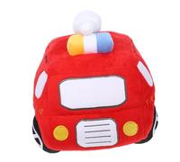 Yardwe Cartoon Fire Truck Plush Doll Soft Stuffed Throw Pillow for Sofa Bedroom Car Skin Friendly PP Cotton Cushion Decorative Gift