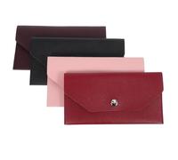 Yardwe Cash Envelope Wallets Lightweight 4pcs Pu Leather Reusable for Women Money Pouch with Flat Design, for Budgeting and Work Commutes