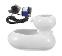 Yardwe Cat Drinking Fountain Cat Water Fountain Water Dispenser Dog Water Fountain Water Machine Dispenser for Home Dog Cat Fountain Pet Feeder Pet Drinking Tool Ceramics Fish Tank White