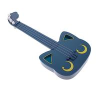 Yardwe Cat Guitar Toys Playable Small Ukulele Simulation Ukulele for Cats Blue Toy Adorable Guitar Design Scenario Playtime