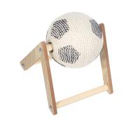 Yardwe Cat Scratching Ball with Handwrapped Sisal Rope Inclined Scratch Board for Indoor Cats Interactive Activity to Satisfy Natural Scratching Instinct and Prevent Destructive Behavior