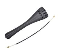 Yardwe Cello Tailpiece and 4-hole Aluminum Alloy String Board Set Metal Replacement Cello Accessory for Parts