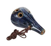 Yardwe Ceramic Alto Ocarina for Portable Beginner Practice Musical Instrument Easy to Learn Wind Instrument with Sweet Resonant Sound Random Color