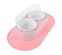 Yardwe Ceramic Cat Bowl Raised Cat Food and Water Bowls Elevated Feeding Station for Kitten Pets Non-slip