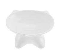 Yardwe Ceramic Elevated Cat Food Bowl with Stable High Base Capacity Water Holder for Dogs and Cats Easy to Clean Pet Feeding Basin