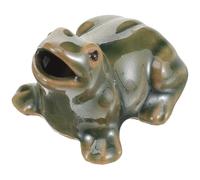Yardwe Ceramic Fountain Frog Outdoor Water Circulating Waterfall Decor for Garden Patio Balcony Small Indoor Decorative Frog Ornament