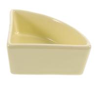 Yardwe Ceramic Hamster Feeding Bowl Small Food Feeder Suitable for Dry Food and Snacks Yellow Easy to Clean Feeding Basin for Golden Silk Bears and Hamsters for Small Pets