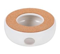 Yardwe Ceramic Teapot Warmer Elegant White Design with Heating Base Sturdy Not Easy to Break for Keeping Moderate Capacity Teapots Warm for Home and Office Use