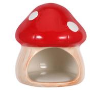 Yardwe Ceramics Mushroom House Aquarium Decor Betta Fish Tank Accessories Small Goldfishes Habitat Hut Pleco Smalland Breeding Hide Caves Toad House Red