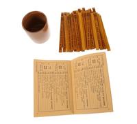 Yardwe Chinese Bamboo Divination Sticks with Hexagrams for I Ching Learning Portable Fortune Telling Tool Bamboo Material Interactive Drawstick Design for Beginners and Educational Use