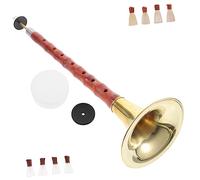 Yardwe Chinese Suona for Beginners A Key Traditional Wind Instrument Random Color Plastic Reed for Learning and Performance