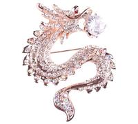 Yardwe Chinese Year Zodiac Dragon Brooch Pin for Women Alloy Metal Lightweight Jewelry Gift for Birthday Valentine S Day Wedding Anniversary Party Accessories
