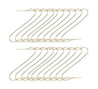 Yardwe Christmas Decoration Hooks Metal Ornament Mini Wire 300pcs S Hanger | Golden Iron Material with Smooth Burr-free Finish, Secure Holding for Bauble Loops, for Mantel and Living Room Decorating