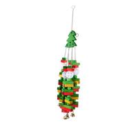 Yardwe Christmas Tree Shaped Bird Toy for Parrots Chew Toy for Birds Fun Hanging Accessory for Budgies and Cockatiels Holiday