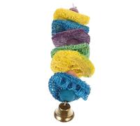 Yardwe Cockatiel Chewing Toys Bird Cage Shredding Toys Parrot Natural Material Bird Swing