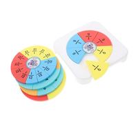 Yardwe Colorful Fraction Puzzles Math Teaching Kit for Elementary School Montessori Manipulatives with Base Contrast Engaging Learning Tool for Parents Fun Fraction Circles Random Color