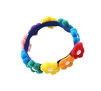 Yardwe Colorful Sunflower Dog Collar Adorable Pet Flower Neck Chain for Dogs and Cats Soft Material Washable and Breathable for Fashion Parties and Costumes