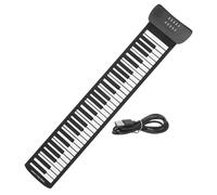 Yardwe Compact 61-key Hand Roll Piano Portable Electronic Keyboard 128 Tones for Boys and Girls for Family Friends