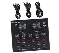 Yardwe Condenser Microphone Professional Sound Card External Sound Card Dj Mixer Compatible Mobile Audio Mixer Kit