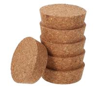 Yardwe Cork Jar Lid Stoppers for Glass Containers 6 Pcs 2.5 Inch Natural Brown Cork Caps with Tight Seal and Sl esign for Indoor Plants and Wedding Settings