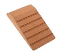 Yardwe Cork Trapezoid Yoga Block with Groove for Squat Heel Support, Non-Slip Lightweight High-Density Yoga Brick for Stretching, Balance and Calf Raise Training