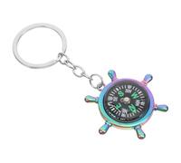 Yardwe Creative Rudder Keychain Compass Pendant, Metal Key Holder Featuring Meticulous Craftsmanship and Multifunctional Use, Stylish Wheel Shape Design for Corporate Events and Outdoor