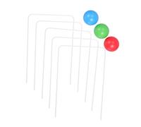 Yardwe Croquet Game Set Metal Wickets Wooden Balls for Outdoor Fun Engaging Educational Plaything for Backyard Park Beach Activities for Teamwork Skill Building