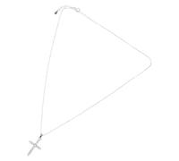 Yardwe Cross Pendant Necklace for Women with Cubic Zirconia Dainty Crucifix Charm Elegant Twisted Chain Symbolic Catholic Jewelry for Daily Wear and Special Occasions